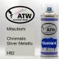 Preview: Mitsubishi, Chromatic Silver Metallic, H82: 400ml Sprühdose, von ATW Autoteile West.